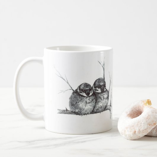 Twee vonken koffiemok (Met donut)