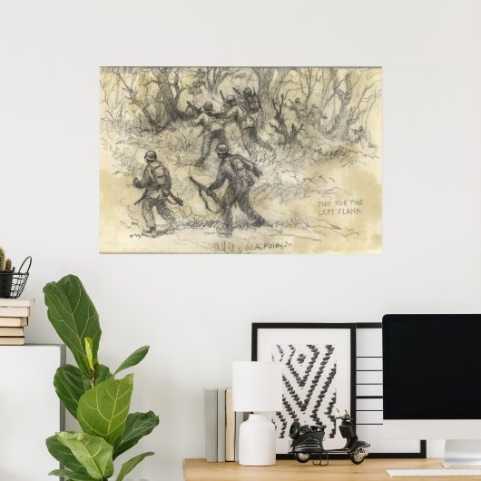 Twee voor de linkerflank poster (Thuiskantoor)