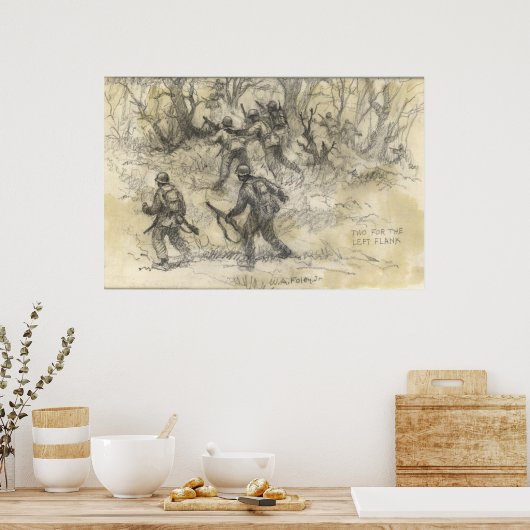 Twee voor de linkerflank poster (Keuken)