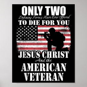 Twee voor jou, Jezus en Amerikaans Veteraan Memori Poster