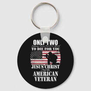 Twee voor jou, Jezus en Amerikaans Veteraan Memori Sleutelhanger