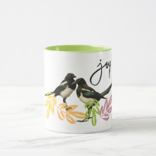 Twee voor Joy - Twee eksters met floraal accent Mo Mok