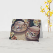 Twee voor Thee Kaart (Gele Bloem)