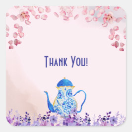 Twee voor twee tweeling Baby shower Vierkante Sticker