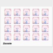 Twee voor twee tweeling Baby shower Vierkante Sticker (Vel)