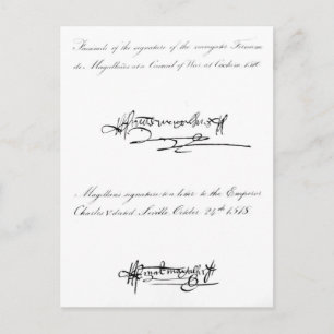 Twee Voorbeelden van de Handtekening Briefkaart