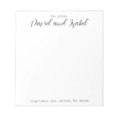 Twee voornamen Familienamen Formeel Notitieblok (Voorkant)