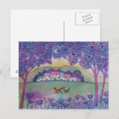 Twee vossen briefkaart (Voorkant / Achterkant)