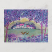 Twee vossen briefkaart (Voorkant)