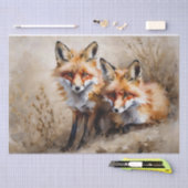 Twee Vossen Decoupage Tissuepapier (Craft)