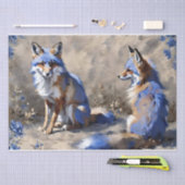 Twee Vossen Decoupage Tissuepapier (Craft)