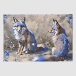Twee Vossen Decoupage Tissuepapier