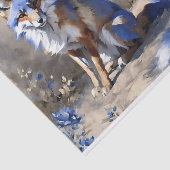 Twee vossen ontkoppelen weefsel papier (Detail)