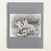 Twee Vossen Potloodschets Hardcover Planner¬iti Planner (Voorkant)