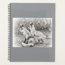 Twee Vossen Potloodschets Hardcover Planner&notiti