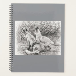Twee Vossen Potloodschets Hardcover Planner¬iti Planner