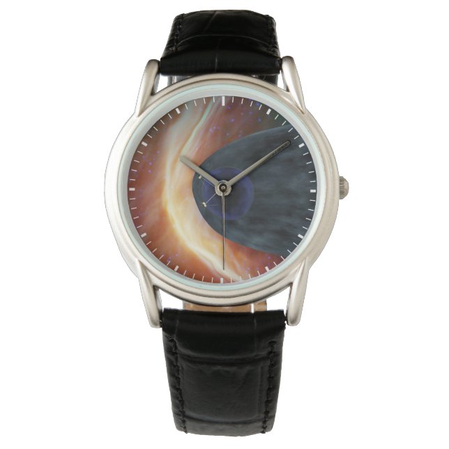 Twee Voyager ruimtesondes die turbulente ruimte ve Horloge (Voorkant)