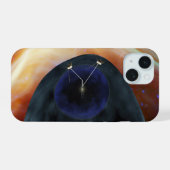 Twee Voyager ruimtesondes die turbulente ruimte ve iPhone 15 Case (Achterkant horizontaal)