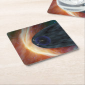 Twee Voyager ruimtesondes die turbulente ruimte ve Kartonnen Onderzetters (Schuin)