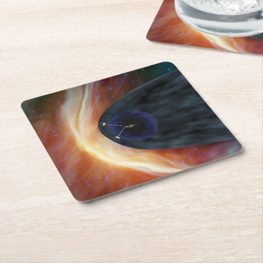 Twee Voyager ruimtesondes die turbulente ruimte ve Kartonnen Onderzetters (Schuin)