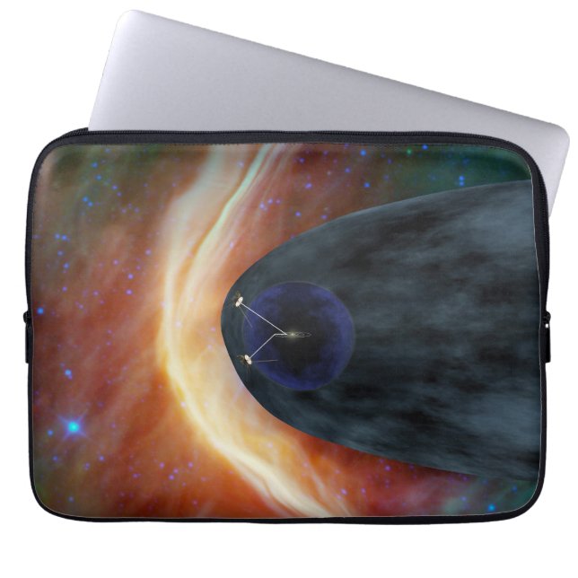 Twee Voyager ruimtesondes die turbulente ruimte ve Laptop Sleeve (Voorkant)