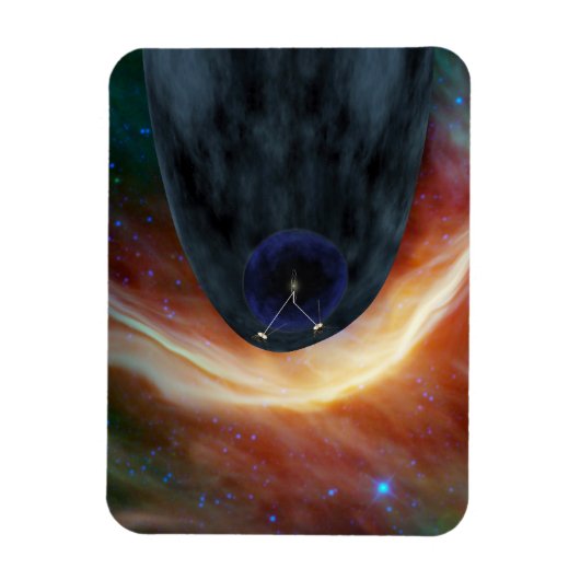 Twee Voyager ruimtesondes die turbulente ruimte ve Magneet (Verticaal)