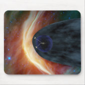 Twee Voyager ruimtesondes die turbulente ruimte ve Muismat (Voorkant)