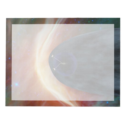 Twee Voyager ruimtesondes die turbulente ruimte ve Notitieblok (Voorkant)