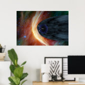 Twee Voyager ruimtesondes die turbulente ruimte ve Poster (Thuiskantoor)