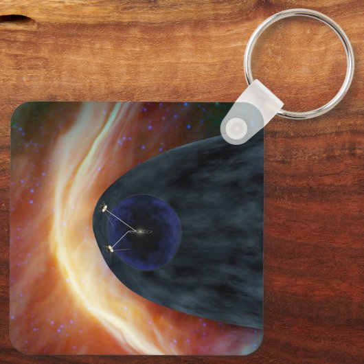 Twee Voyager ruimtesondes die turbulente ruimte ve Sleutelhanger (Achterkant)