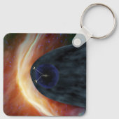 Twee Voyager ruimtesondes die turbulente ruimte ve Sleutelhanger (Achterkant)