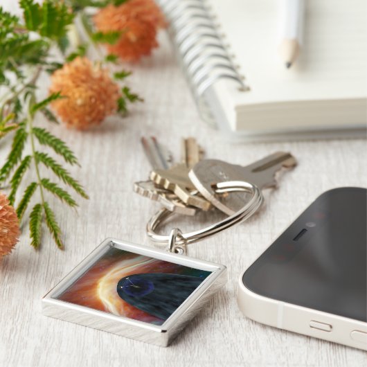 Twee Voyager ruimtesondes die turbulente ruimte ve Sleutelhanger (Zijkant)