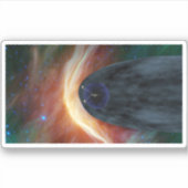 Twee Voyager ruimtesondes die turbulente ruimte ve Sticker (Voorkant)