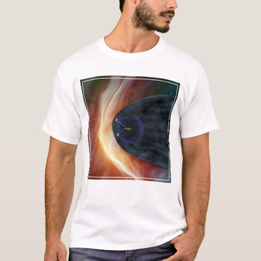 Twee Voyager ruimtesondes die turbulente ruimte ve T-shirt (Voorkant)