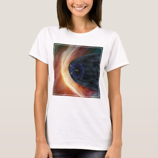 Twee Voyager ruimtesondes die turbulente ruimte ve T-shirt (Voorkant)