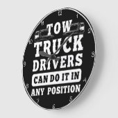 Twee vrachtwagenchauffeurs: elke positie mogelijk grote klok (Hoek)