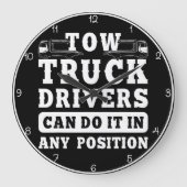 Twee vrachtwagenchauffeurs: elke positie mogelijk grote klok (Voorkant)