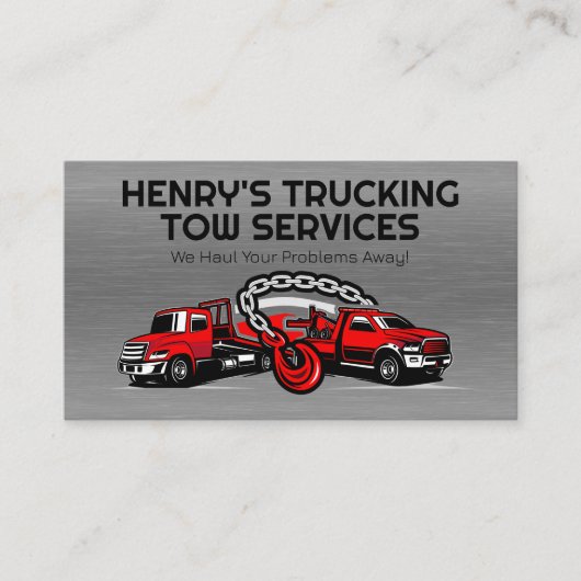 twee vrachtwagenvoertuigen | Herstelservices Visitekaartje (Voorkant)