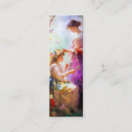 Twee vrienden Bladwijzer Mini Visitekaartje