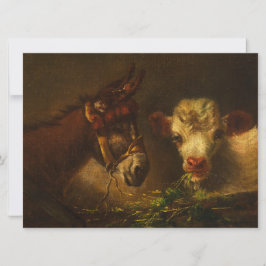 Twee vrienden (Donkey en Lamb) (landbouwhuisdieren Kaart