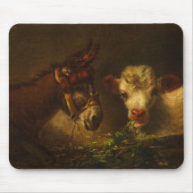 Twee vrienden (Donkey en Lamb) (landbouwhuisdieren