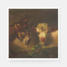 Twee vrienden (Donkey en Lamb) (landbouwhuisdieren