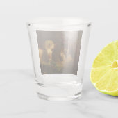 Twee vrienden (Donkey en Lamb) (landbouwhuisdieren Shot Glas (Achterkant)