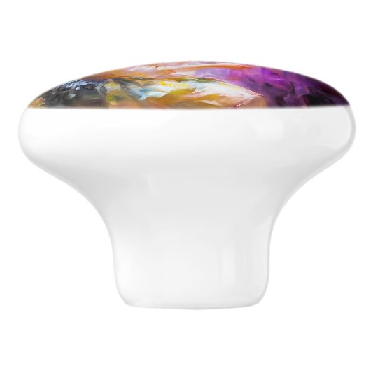 Twee vrienden keramische knop (Zijkant)