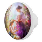 Twee vrienden keramische knop (Rechts)