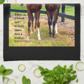 Twee Vrienden met Spreuken 18:24 Theedoek (Gevouwen)