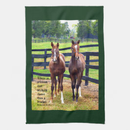 Twee Vrienden met Spreuken 18:24 Theedoek