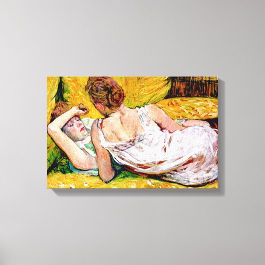 Twee vrienden schilderen door Henri de Toulouse-La Canvas Afdruk (Voorkant)