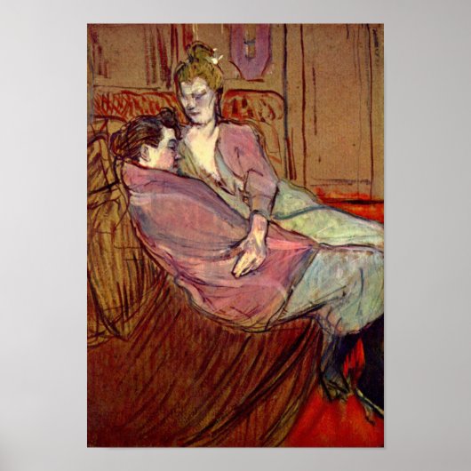 Twee vrienden van de Brothel van Toulouse-Lautrec Poster (Voorkant)