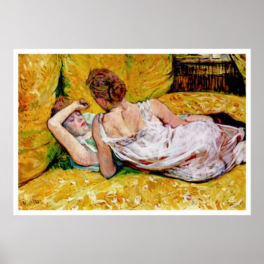 Twee vrienden van Henri de Toulouse-Lautrec Poster (Voorkant)